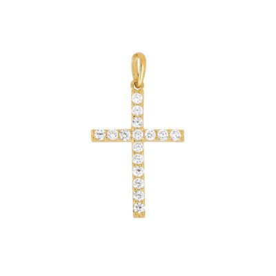 Lykken Crosses kultainen ristiriipus zirkoneilla 53740