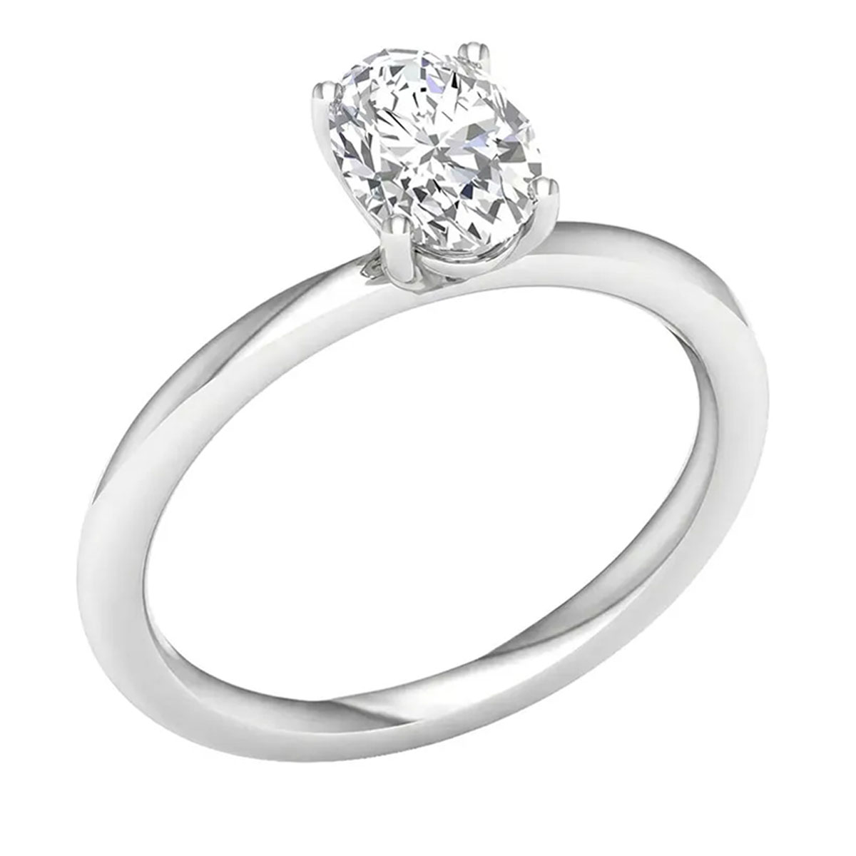 Lykken Elegance ovaali 1,00ct laboratoriotimanttisormus 76230