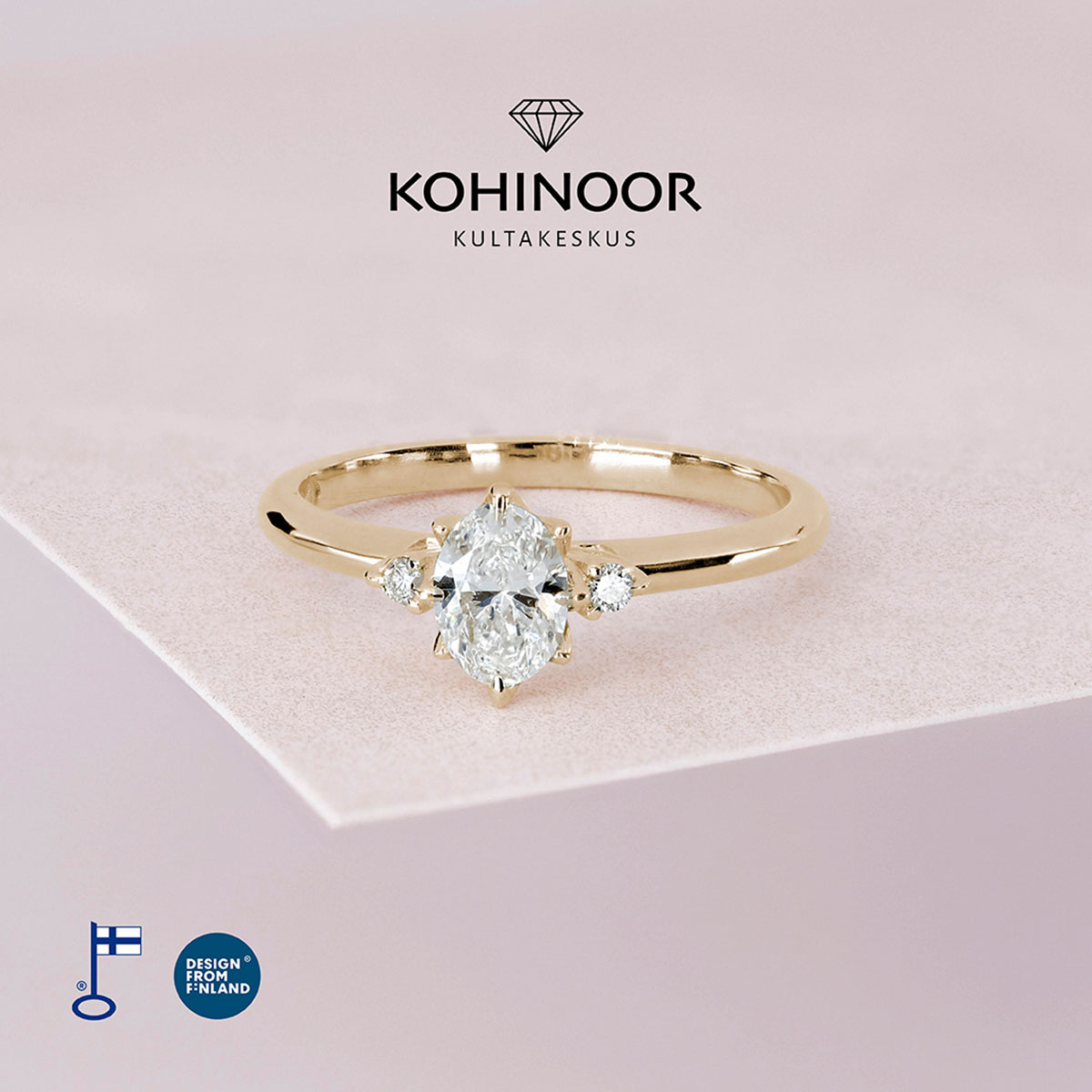 Kohinoor Rosa laboratoriotimanttisormus 033L-260K-54 - Image 2