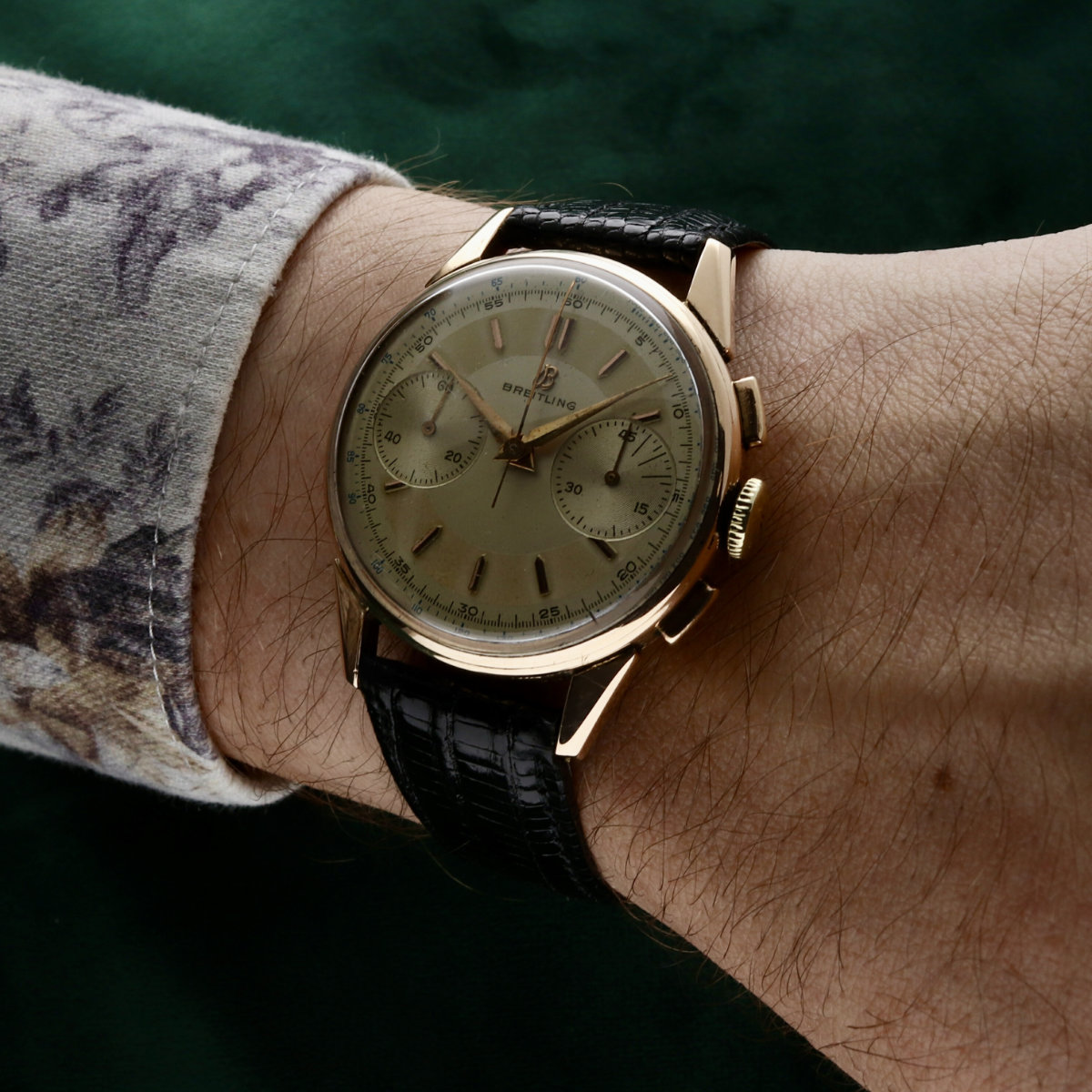 Breitling vintage chronograph 14k - Image 2