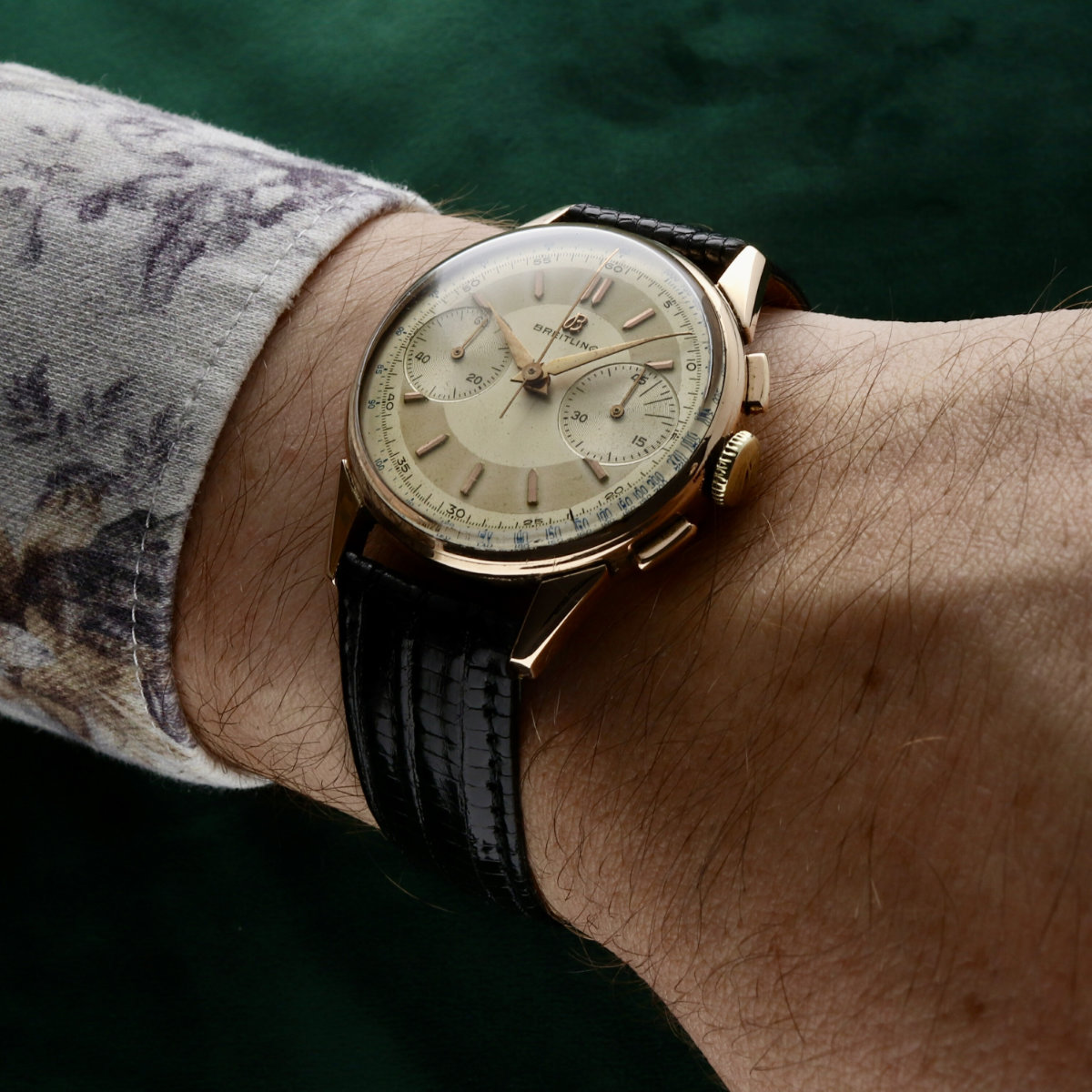 Breitling vintage chronograph 14k - Image 4