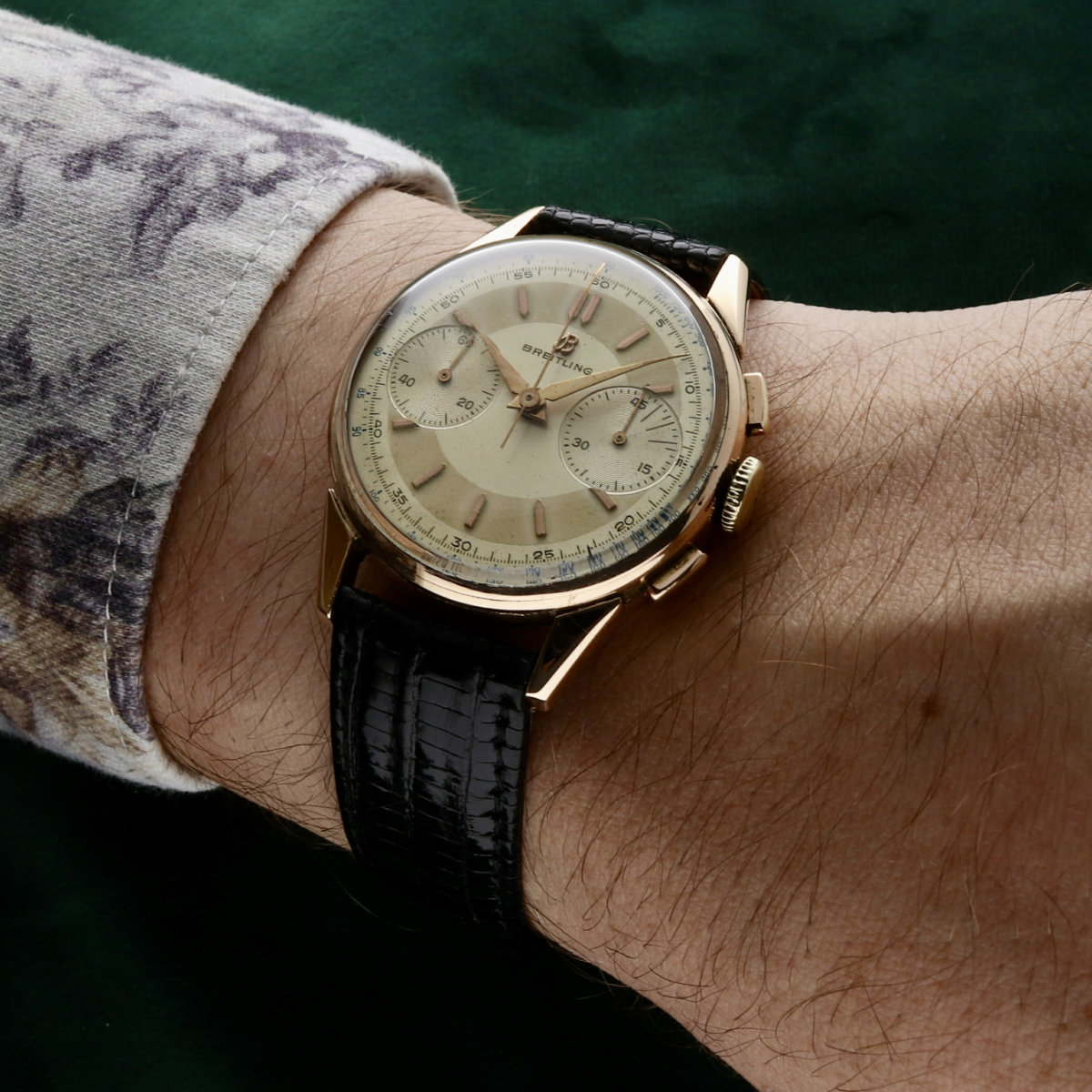 Breitling vintage chronograph 14k - Image 3