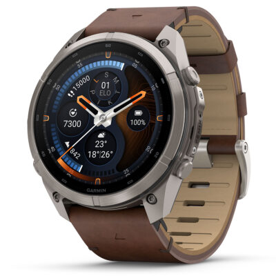 Garmin Fenix 9 Pro inReach Titanium with Walnut Leather 51mm 010-04337-41